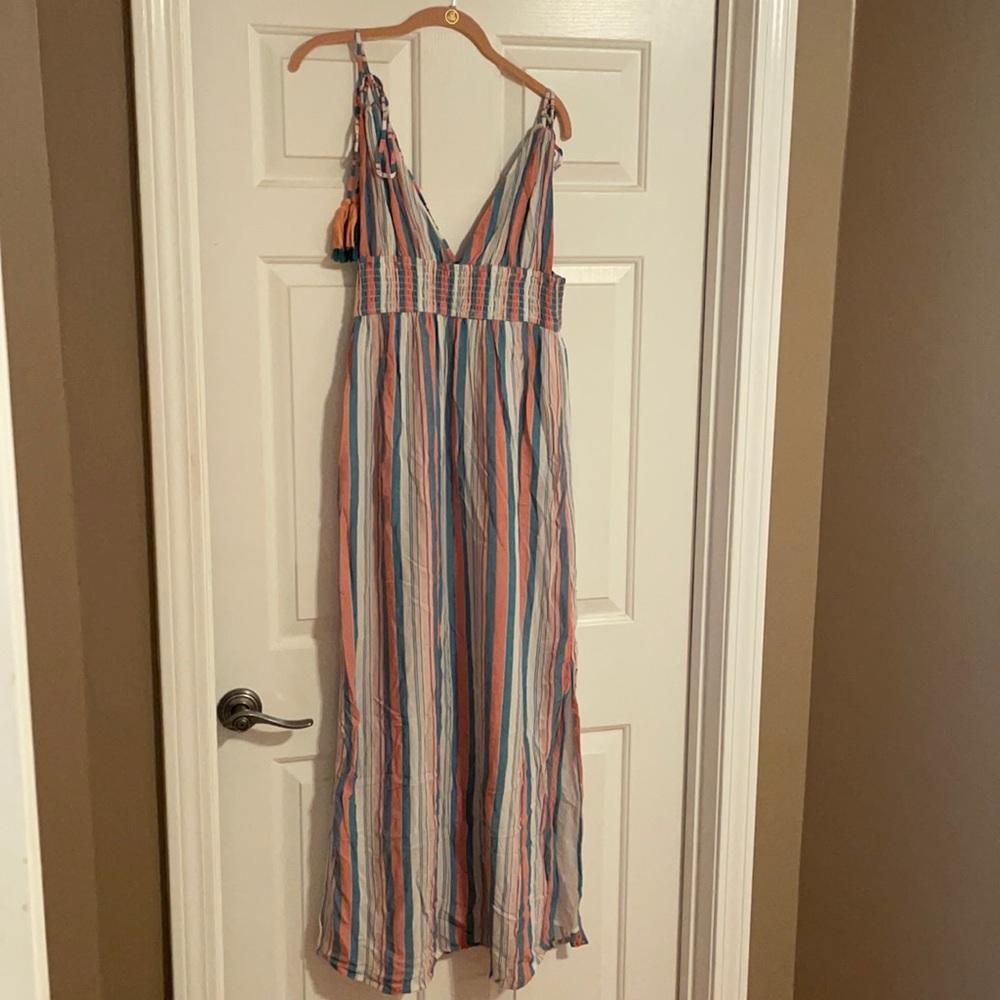 Pink and Blue maxi dress
